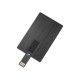 Купить Флеш-карта USB 2.0 16 Gb в виде металлической карты Card Metal, темно-серый с нанесением логотипа