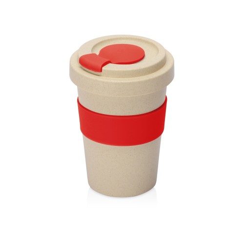Купить Стакан из пшеничного волокна Flava, красный с нанесением логотипа