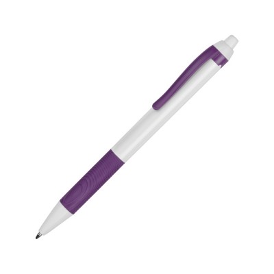 Купить Ручка пластиковая шариковая Centric, белый/фиолетовый с нанесением