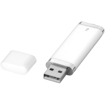 Флеш-карта Flat USB 2.0 на 4 Гб, белый
