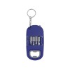 Купить Брелок-открывалка с отвертками и фонариком Uni, софт-тач, синий с нанесением логотипа