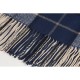 Купить Плед акриловый в клетку Tartan, синий с нанесением логотипа