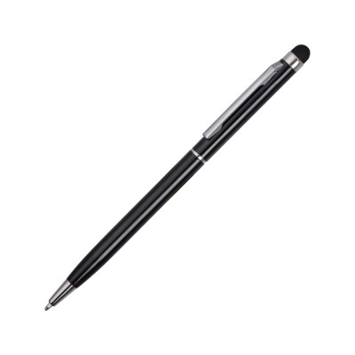 Купить Ручка-стилус металлическая шариковая Jucy черный с нанесением
