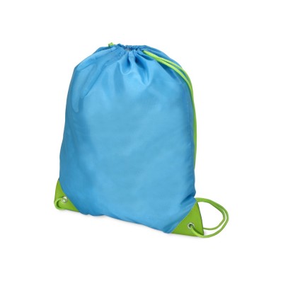 Купить Рюкзак- мешок Clobber, голубой/зеленое яблоко с нанесением логотипа