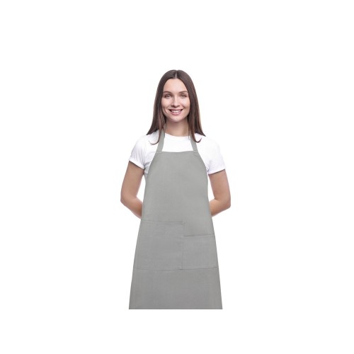 Купить Khana Хлопковый фартук плотностью 280 г/м2, серый с нанесением логотипа