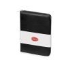 Купить Бизнес-блокнот на молнии А5 Fabrizio с RFID защитой и ручкой, черный с нанесением логотипа