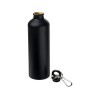 Купить Матовая спортивная бутылка Pacific объемом 770 мл с карабином, черный с нанесением логотипа