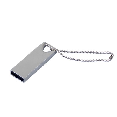 Купить USB 2.0-флешка на 32 Гб с мини чипом, компактный дизайн, стильное отверстие для цепочки с нанесением логотипа