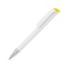 Купить Ручка шариковая UMA EFFECT SI, белый/желтый с нанесением логотипа