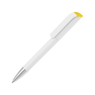 Купить Ручка шариковая UMA EFFECT SI, белый/желтый с нанесением
