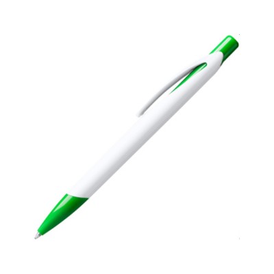 Купить Ручка пластиковая шариковая CITIX, белый/папоротник с нанесением логотипа