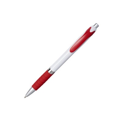 Купить Шариковая ручка с резиновой накладкой Turbo, белый/красный, черные чернила с нанесением