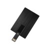 Купить Флеш-карта USB 2.0 16 Gb в виде металлической карты Card Metal, черный с нанесением логотипа