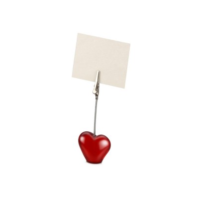 Купить Держатель для документов Сердце, красный с нанесением логотипа