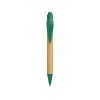 Купить Ручка шариковая Листок, бамбук/зеленый с нанесением логотипа