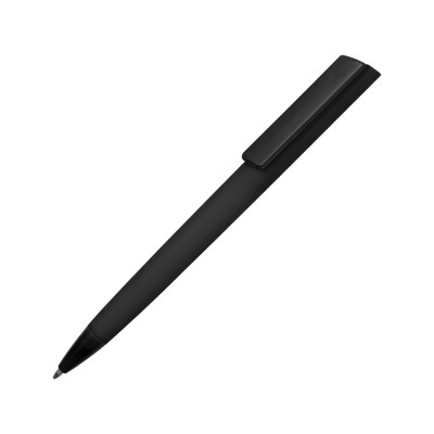 Купить Ручка пластиковая soft-touch шариковая Taper, черный с нанесением