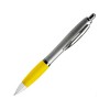 Купить Ручка пластиковая шариковая CONWI, серебристый/желтый с нанесением логотипа
