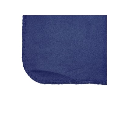 Купить Плед BERING из гладкого флиса плотностью 200 г/м2 с чехлом в тон, темно-синий с нанесением логотипа