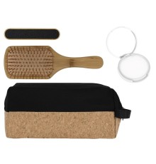 Подарочный набор с пилкой, бальзамом и расческой, черный