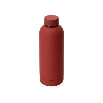 Вакуумная термобутылка Cask Waterline, soft touch, 500 мл, тубус, красный