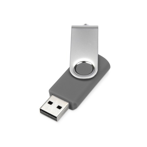 Купить Флеш-карта USB 2.0 8 Gb Квебек, серый с нанесением логотипа