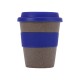 Купить Стакан с силиконовой крышкой Cafe, темно-синий с нанесением логотипа