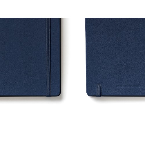 Купить Записная книжка Moleskine Classic (в линейку) в твердой обложке, Pocket (9x14см), синий с нанесением логотипа