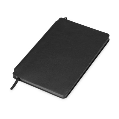 Купить Блокнот Notepeno 130x205 мм с тонированными линованными страницами, черный с нанесением