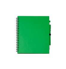 Блокнот LEYNAX с ручкой из переработанного картона, папоротник