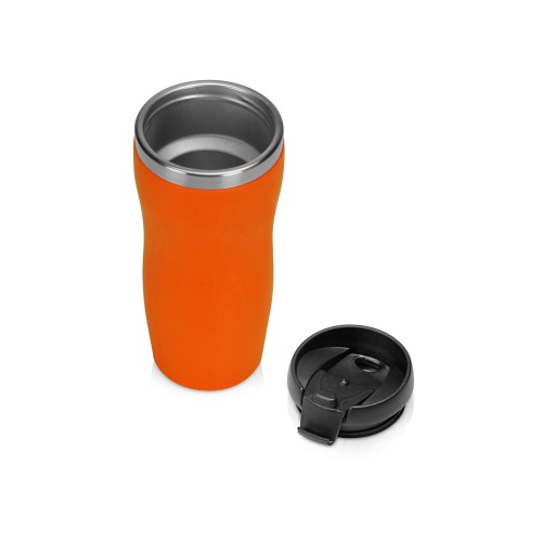 Купить Термокружка Mony Steel 350 мл, soft touch, оранжевый (P) с нанесением логотипа