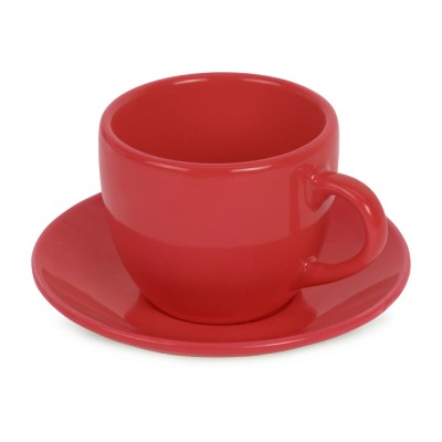 Купить Чайная пара Melissa керамическая, красный (Р) с нанесением логотипа