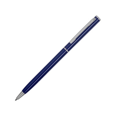Купить Ручка металлическая шариковая Атриум, темно-синий с нанесением логотипа