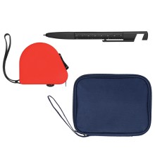 Подарочный набор с ручкой и рулеткой, красный