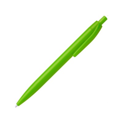 Купить Ручка пластиковая шариковая STIX, синие чернила, зеленое яблоко с нанесением логотипа