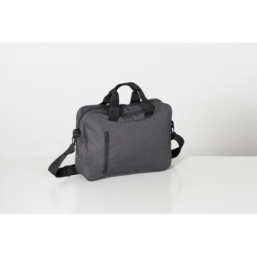 Купить Сумка для ноутбука Wing с вертикальным наружным карманом, серый (Р) с нанесением логотипа