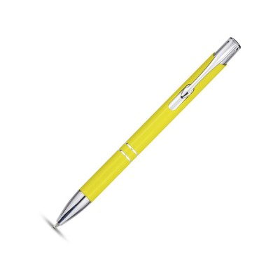 Купить Алюминиевая шариковая кнопочная ручка Moneta, синие чернила, желтый с нанесением