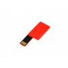Купить USB-флешка на 32 Гб в виде пластиковой карточки, красный с нанесением логотипа