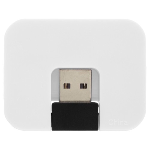 Купить USB Hub Gaia на 4 порта, белый с нанесением логотипа