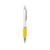 Купить Ручка пластиковая шариковая CARREL с антибактериальным покрытием, белый/желтый с нанесением логотипа