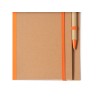Купить Блокнот А5+ ALANI с шариковой ручкой, крафтовый/оранжевый с нанесением логотипа
