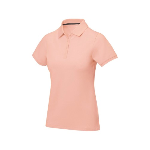 Купить Calgary женская футболка-поло с коротким рукавом, pale blush pink с нанесением логотипа