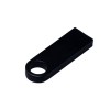 Купить USB 2.0-флешка на 4 Гб с мини чипом и круглым отверстием, черный с нанесением логотипа
