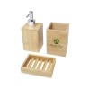 Купить Набор из 3 аксессуаров из бамбука для ванной комнаты Hedon, natural с нанесением логотипа