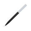 Купить Шариковая ручка Unix из переработанной пластмассы, синие чернила - Черный с нанесением логотипа