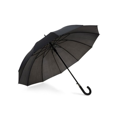 Купить GUIL. Зонт из 12 прутьев, Черный с нанесением логотипа