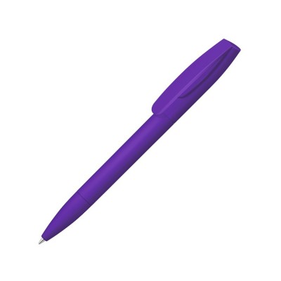 Купить Шариковая ручка Coral Gum с прорезиненным soft-touch корпусом и клипом., фиолетовый с нанесением