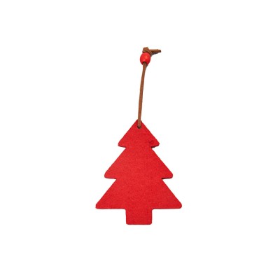 Купить Войлочное рождественское украшение Елочка, красный с нанесением логотипа