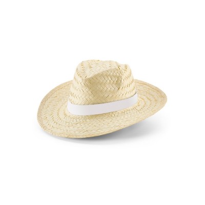 Купить EDWARD RIB Шляпа из натуральной соломы, белый с нанесением логотипа