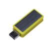Купить USB-флешка промо на 4 Гб прямоугольной формы, выдвижной механизм, желтый с нанесением логотипа