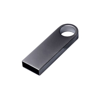 Купить USB 3.0-флешка на 64 Гб с мини чипом и круглым отверстием, серебристый с нанесением логотипа